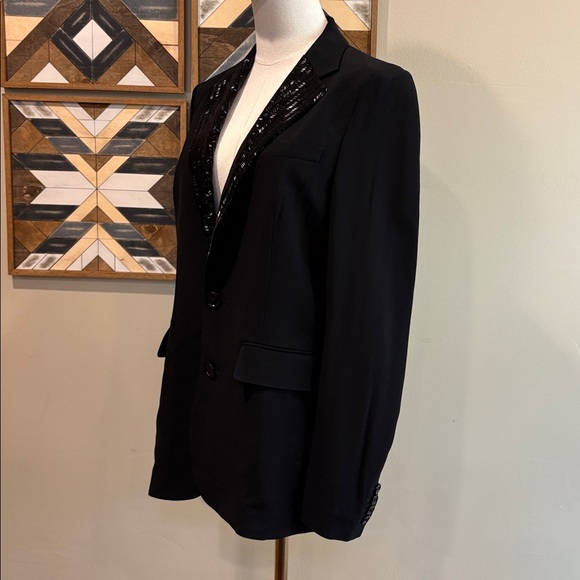 Ralph Lauren Collection Yvette Beaded Lapels Jacket Blazer in Black size 4 - Picture 4 of 15